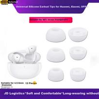 Xuanyi In-Ear Silicone Earphone Tips Universal Earbuds Covers for Xiaomi OPPO Vivo Huawei Bluetooth Headset Accessories White