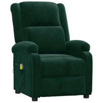 Massage Chair Dark Green Velvet