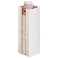 Large Capacity Magnetic Disposable Cup Holder Wall Mounted Paper Cup Organizer  Office White Single