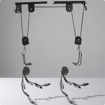 Kayak Lift Pulley System Hanging Ceiling Hoist Metal 60KG without Rope gray