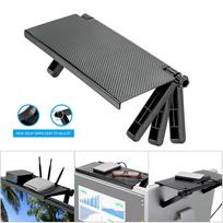 Over-Monitor Storage Shelf - 33cm Folding ABS Black
