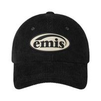 EMIS Rubber Patch Corduroy Ball Cap Black ONE SIZE