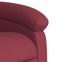 Electric Massage Recliner with Rising Function Burgundy Fabric