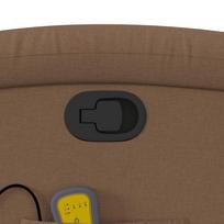 Massage Recliner with Rising Function Brown Fabric