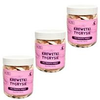 3x freeze-dried tiger shrimps 50g for dogs and cats | vitamin B3 and B12 | HEALTHY TASTE