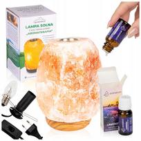 AROMATHERAPY SALT LAMP + NATURAL LAVENDER ESSENTIAL OIL 12 ml