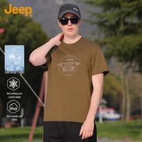 JEEP Men's Casual Drop Shoulder Short Sleeve T-Shirt L