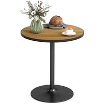 Round Dining Table, Oak Wood Look, Compact Design, for 2-4 Persons, Oak 70 x 70 x 76 cm