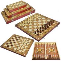 Portable High-End Dark Wooden Folding Chess Board with Pattern by chessboard corresponding piece size
