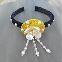 Pearl Korean Headband Flower Stage Dance Hair Hoop Sweet Hanbok Hairband  Performance
