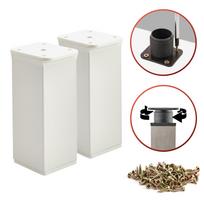 x Basic furniture legs | Cross-section 40x40 mm | H - 60 mm | Color: White + Screws included