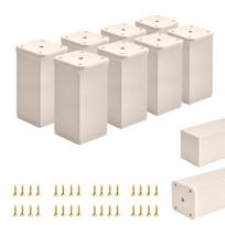 x Basic furniture legs | Cross-section 40x40 mm | H - 80 mm | Color: Cashmere + Screws included