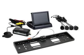 TFT02 4.3  parking sensor kit with HD-402-LED camera, 4 sensors, black