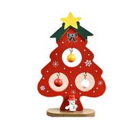 Sturdy Wood Ornaments Xmas Tree Christmas Decoration Christmas DIY Table Wooden Tree Ornament One Size
