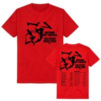 STRAY DOGS Turas 2027 T-SHIRT Roko Grupė Nothing But Thieves Marškinėliai Vasariniai Trumpomis Rankovėmis Medvilniniai Moteriški Marškinėliai Grafinis Merch Marškinėlis XS raudona