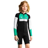 Kids 2.5mm Neoprene Wetsuit Set Diving Snorkeling Surfing Boys Long Sleeve Top Shorts UV Protection Thermal Small