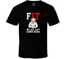 We All Lift Down Here Gym It Movie Clown Pennywise logo T-Shirt tee Unisex XL
