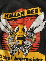 Jagermeister Vintage Shirt Mens XL Killer Bee Black Single Stitched Nice Unisex T-Shirt XXL red