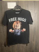 Chucky Retro Free Hugs Short Sleeve T-shirt Mens Black M Officially Licensed Unisex T-Shirt XXL