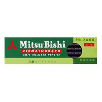 Mitsubishi Pencil Dermatograph Spalvoti pieštukai 7600 1 tuzina Aliejiniai Ne. Indigo, (K7600.10) blue