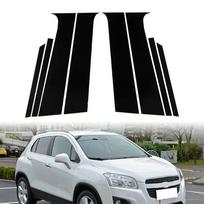 8 vnt Automobilių durų langas BC stulpeliai, apdailos dangtelis, juodas lipdukų dalys, skirtos Chevrolet Trax 2015 2016 2017 2018 2019 2020 2021 2022 m.