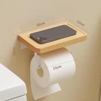 Beech Wood Style Foldable Towel Rack & Phone Holder