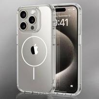 Prabangus plonas dėklas su Magsafe magnetiniu belaidžiu įkrovimu, skirtas iPhone 16 15 14 Pro Max 13 12 Mini 11 16e Plus, su skaidriu galiniu dangteliu iPhone 13 mini