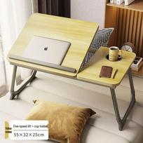 Dunzhu Foldable Adjustable Walnut Wood Laptop & Study Desk