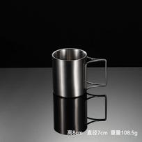 200-400ml Double-layer Stainless Steel Mugs Outdoor Camping Water Beer Mug Hike Handle Picnic Cups Family Friends Drinking Set 200-400ml