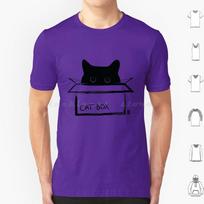 Cat BoxA Cat In A Box T Shirt Big Size 100 Cotton Cat Box Cat Box Cat In A Box Cat Lady Cat Lovers Black Cat Cats Cat Lover I S