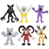 6Pcs/Set Hot 99 Nights In The Forest Deer Wolf 9cm Figure Decoration Collection Birth Date Spooky Holiday Xmas Gifts Playthings designed for Children