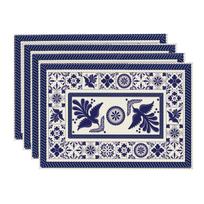 Talavera Tiles Floral Phoenix Fiesta Mexican Placemats Set of 6, 12x18 Inch Seasonal Fall Holiday Table Mats for Party Kitchen Dining Decoration 12" x 18", Rectangular 4 Pcs