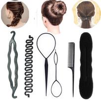 6 Piece Hair Styling Tools Set for Bun Maker Hair Accessories Sponge Hairdressing Tools for Quick Hair Styling and Updo Creation One Size