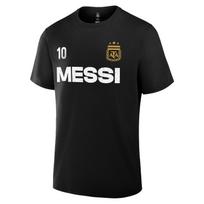 Oficialūs licencijuoti Argentinos nacionalinės futbolo rinktinės futbolo marškinėliai Mess 10 Juodi marškinėliai S black