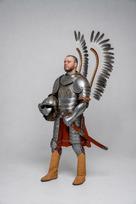 Lenkų Kilmingo Riterio Kostiumų Rinkinys su Šalmu Cosplay, LARP, Renesanso Renginiams