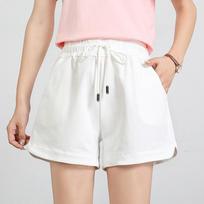 Women's High Waist Shorts Wide Leg Shorts Loose Fit Korean Casual Cotton Blend Summer Running Athletic Five Inch Shorts With Drawstring Waist Pocket M