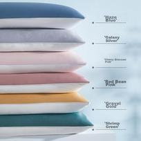 Ciyun Plain Silk Pillowcase, 19 Mm, 100% Mulberry Silk, Single-Sided Pillow Cover, Single Pack, Smog Blue, 74*48cm