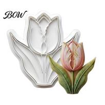 Pitcher Shaped Cookie Cutter Flower Sunflower Rose Tulip Shape Biscuits Molds for Baking Fondant Pastry Biscuit Clay DIY Gifts Mother's A