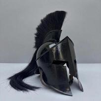 Spartan Helmet King Leonidas 300 Movie Steel Armor Cosplay LARP Wearable Display Helmet black