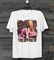 Trending Avril Lavigne Singer One Side Tee Shirt White All Size SA548 XXL
