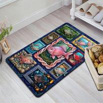 Fish Fantasia Pattern Rug Floor Mat for Living Room or Bedroom Soft and Comfortable Carpet a Gift for Birthday and Holiday. 40x60cm( 15x23in )