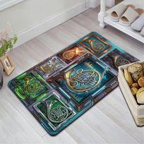 Futuristic Horn Innovations Pattern Rug Floor Mat for Living Room or Bedroom Soft and Comfortable Carpet a Gift for Birthday and Holiday. 40x60cm( 15x23in )