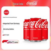 Coca-Cola Imported Carbonated Soft Drink, 330ml Cans (3-Pack)