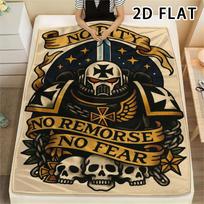 1Pc Warhammer 40K Print Flannel Blanket, High quality Comfortable for All Seasons, Home Decor, Warmth and Comfort, Perfect for Christmas Gifts 80cm x 120cm