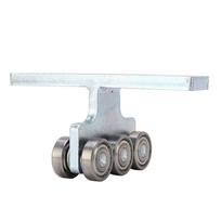6 Wheel Trolley Electric Hoist Easy Installation Pulley Assembly Rollers Silent for Sliding Door carbon steel + stainless steel