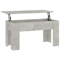 Coffee Table Concrete Gray 101x49x52 cm Engineered Wood