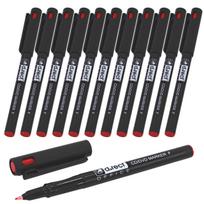 PERMANENT RED FINE-TIP MARKER 12 PCS