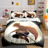 Anime Character with Sword Bedding Set Bedding set (1 duvet cover, 2 pillowcases, duvet not included) 135x200cm