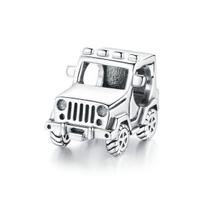 Jeep off-road vehicle silver charm bead beads