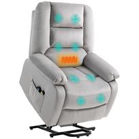 Lift Chair with Massage Function, 90x93x110cm, Light Grey 93 x 90 x 110 cm